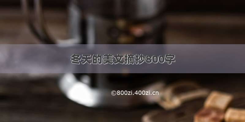 冬天的美文摘抄800字