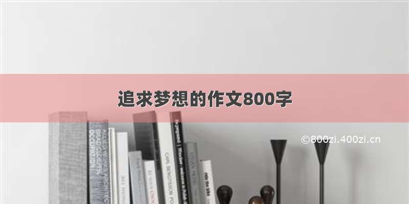 追求梦想的作文800字