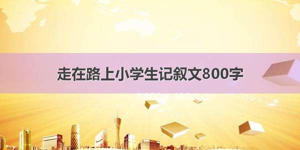 走在路上小学生记叙文800字