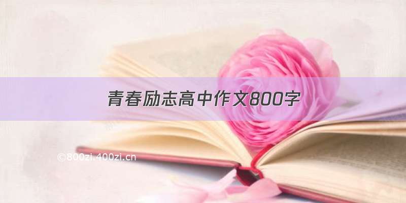 青春励志高中作文800字