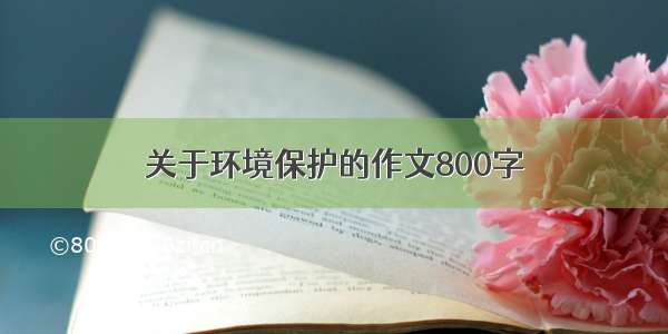 关于环境保护的作文800字