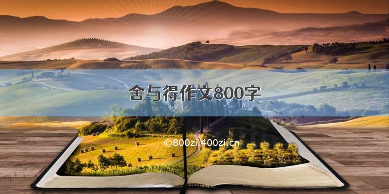 舍与得作文800字