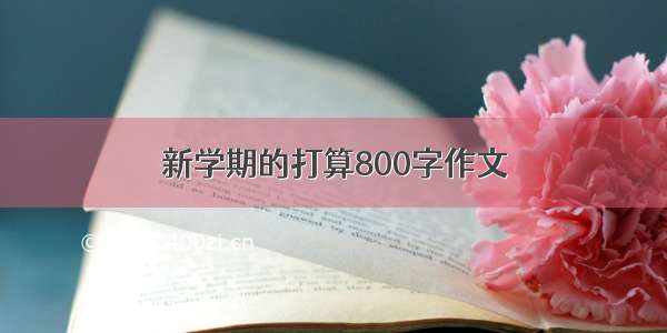 新学期的打算800字作文