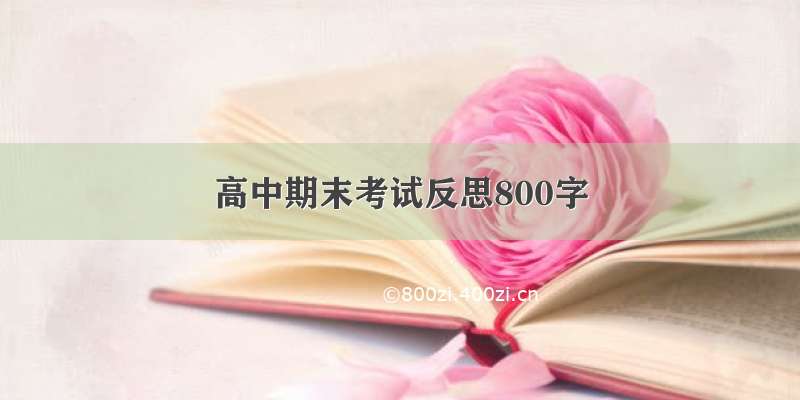 高中期末考试反思800字