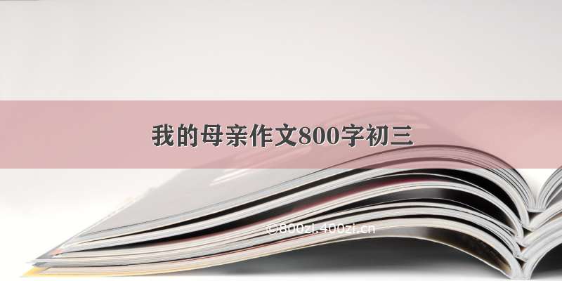 我的母亲作文800字初三