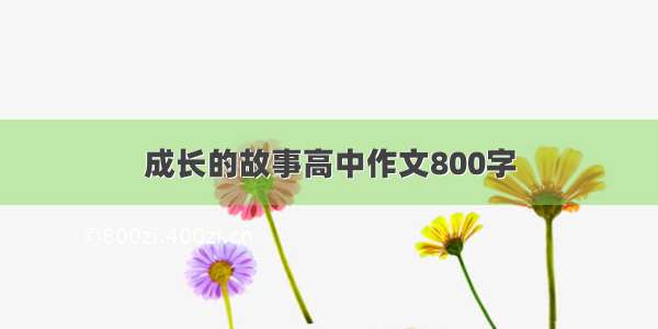 成长的故事高中作文800字