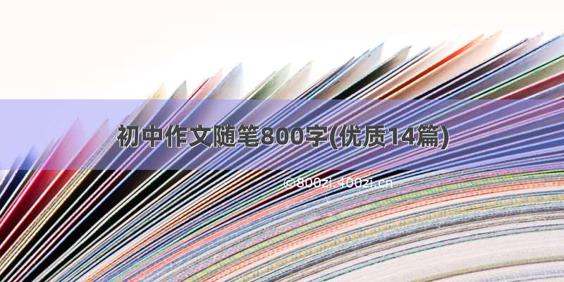 初中作文随笔800字(优质14篇)