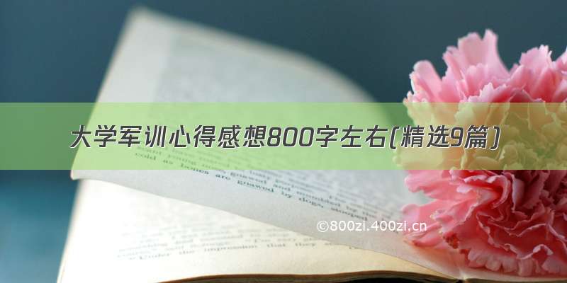 大学军训心得感想800字左右(精选9篇)