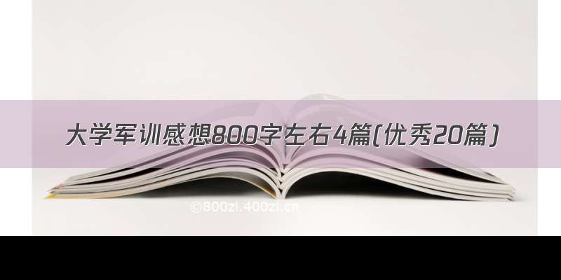 大学军训感想800字左右4篇(优秀20篇)