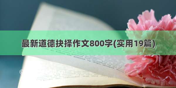 最新道德抉择作文800字(实用19篇)