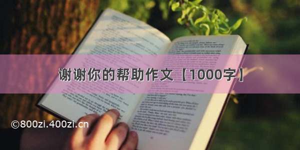 谢谢你的帮助作文【1000字】