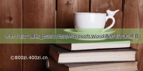 word 引文 角标_如何自动向Microsoft Word添加引文和书目
