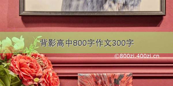 背影高中800字作文300字