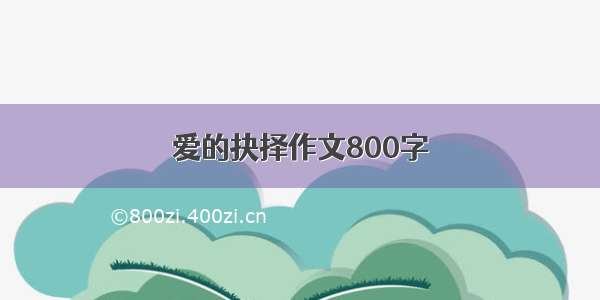 爱的抉择作文800字