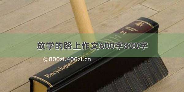 放学的路上作文600字800字