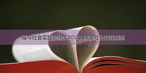 描写社会实践的作文800字 永安社会实践有感