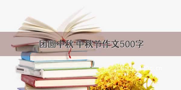 团圆中秋 中秋节作文500字
