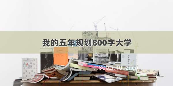 我的五年规划800字大学