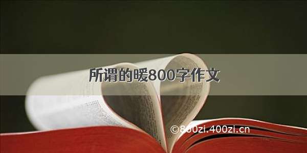 所谓的暖800字作文