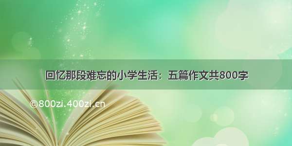 回忆那段难忘的小学生活：五篇作文共800字