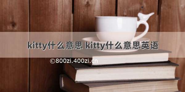 kitty什么意思 kitty什么意思英语