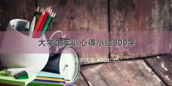 大学生军训心得小结800字