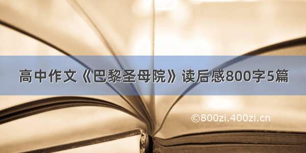 高中作文《巴黎圣母院》读后感800字5篇