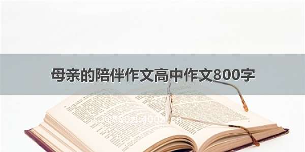 母亲的陪伴作文高中作文800字