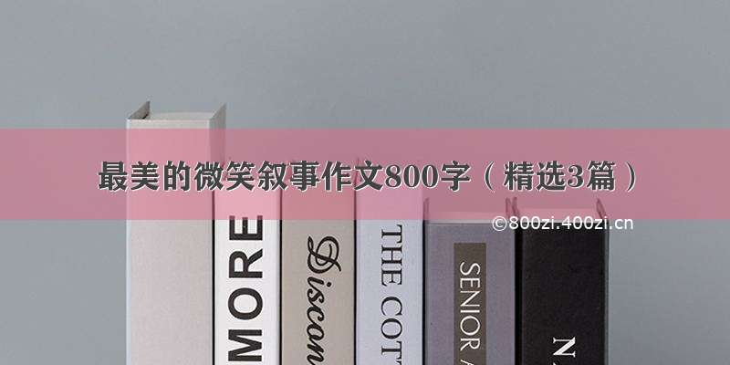 最美的微笑叙事作文800字（精选3篇）