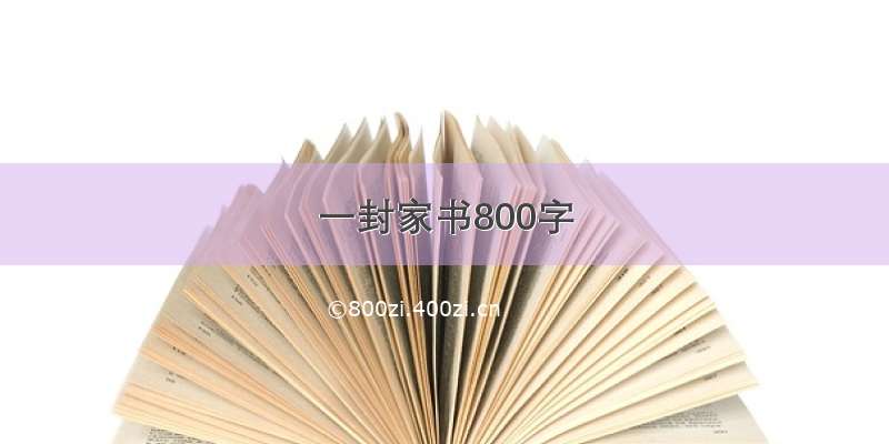 一封家书800字