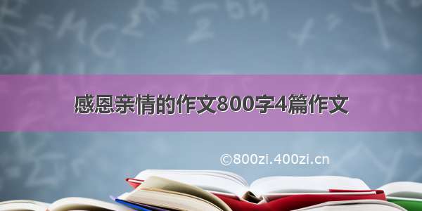 感恩亲情的作文800字4篇作文