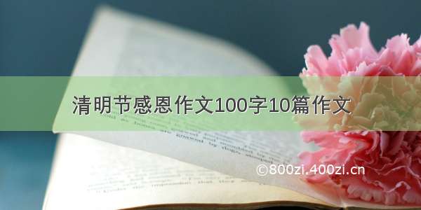 清明节感恩作文100字10篇作文