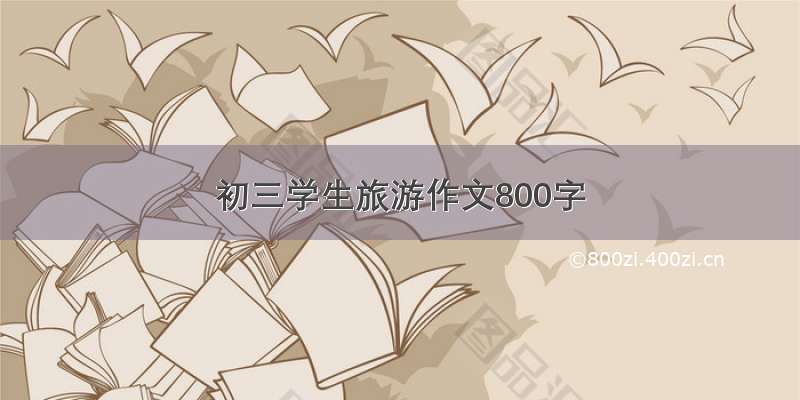 初三学生旅游作文800字