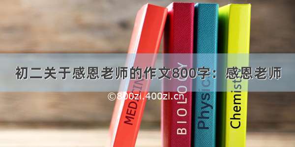 初二关于感恩老师的作文800字：感恩老师