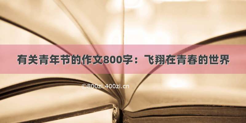 有关青年节的作文800字：飞翔在青春的世界