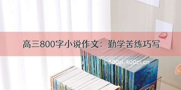 高三800字小说作文：勤学苦练巧写