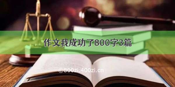 作文我成功了800字3篇