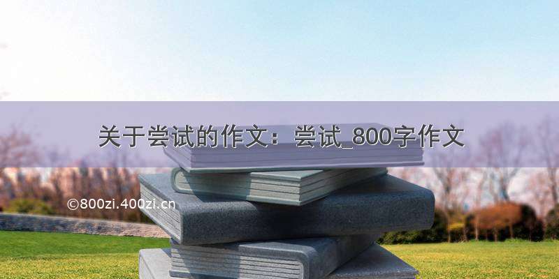 关于尝试的作文：尝试_800字作文