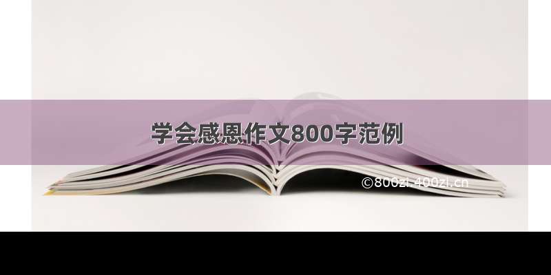 学会感恩作文800字范例