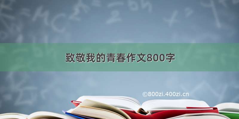 致敬我的青春作文800字