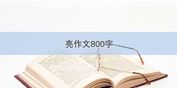 亮作文800字