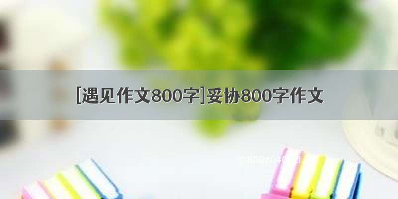 [遇见作文800字]妥协800字作文