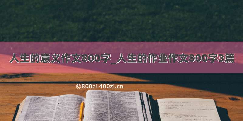 人生的意义作文800字_人生的作业作文800字3篇