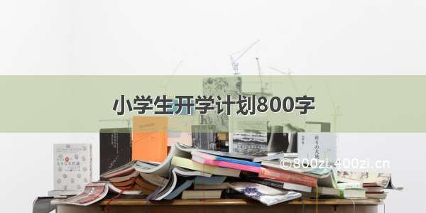 小学生开学计划800字