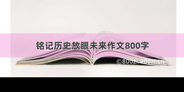 铭记历史放眼未来作文800字