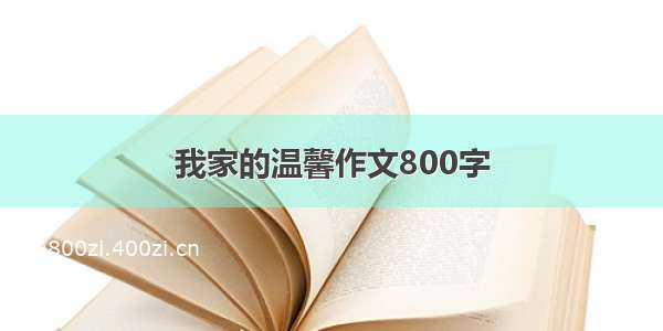 我家的温馨作文800字