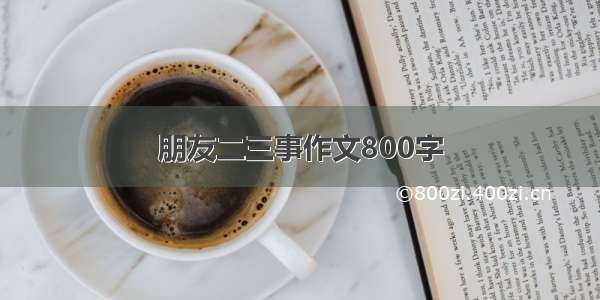 朋友二三事作文800字