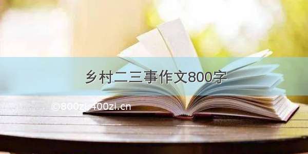 乡村二三事作文800字