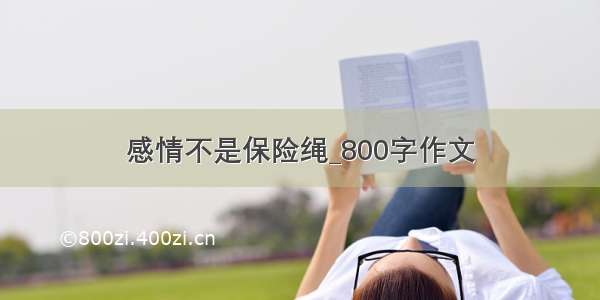 感情不是保险绳_800字作文