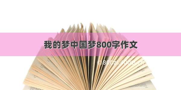 我的梦中国梦800字作文